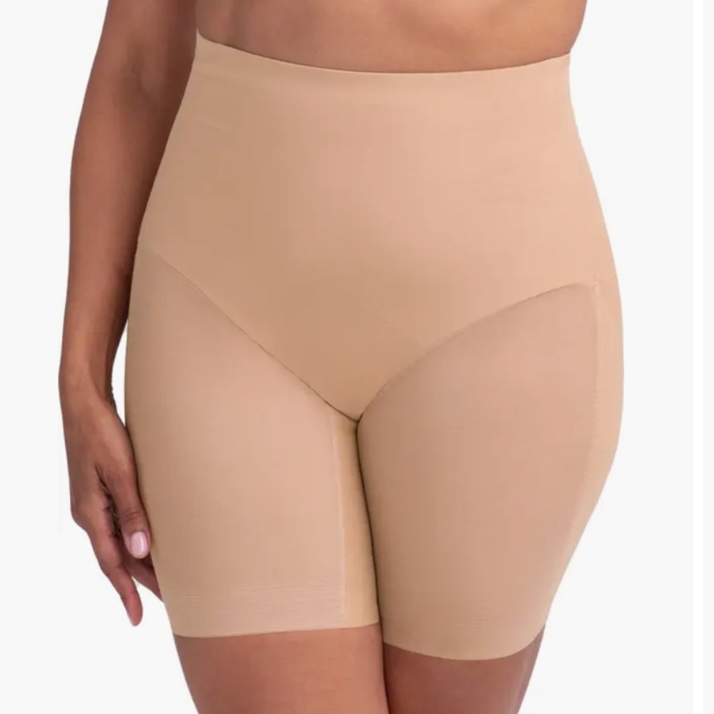 Honeylove Shapewear SuperPower Mid Waist Shaper Shorts Tan | Women’s Size 1X